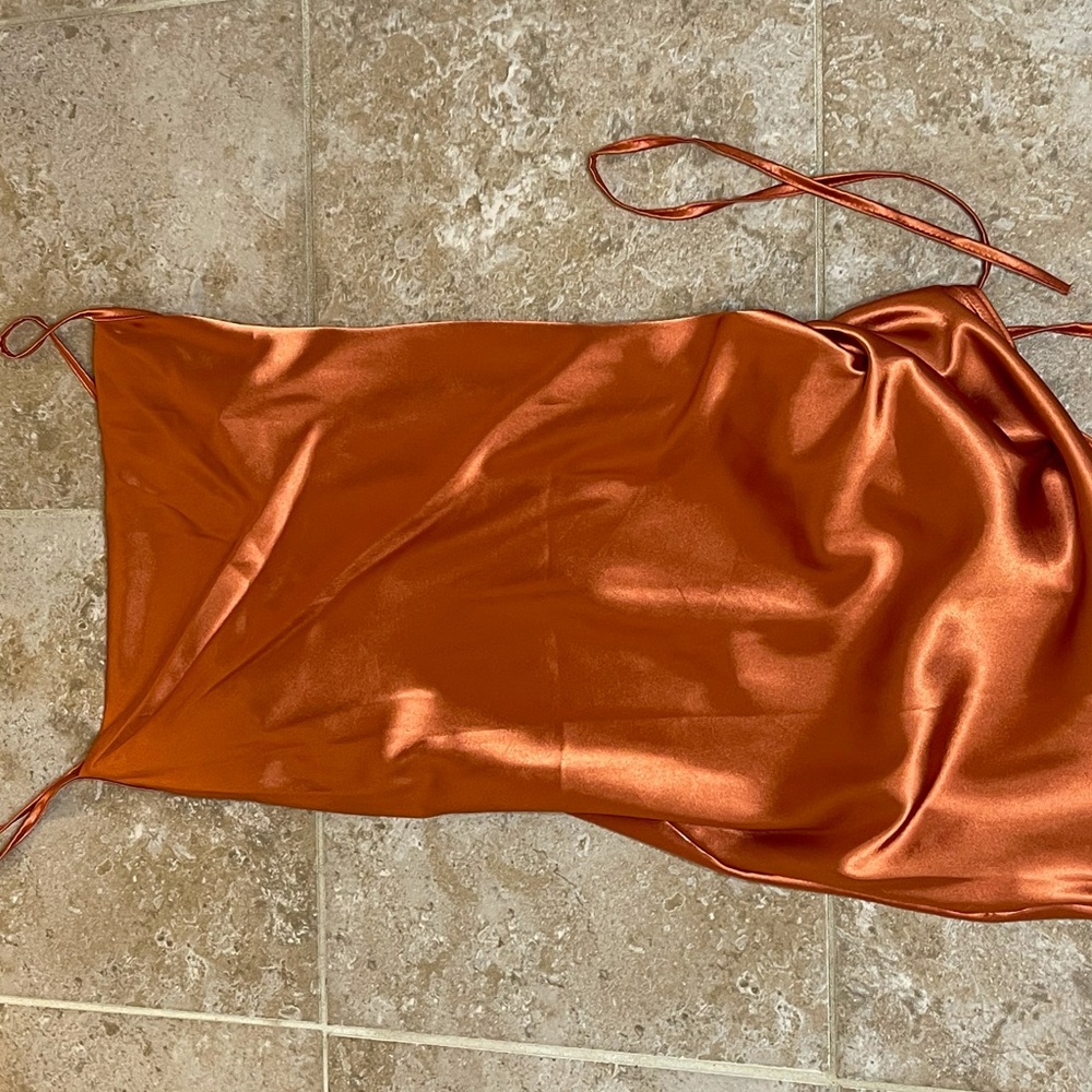 Satin Rust PLT dress
